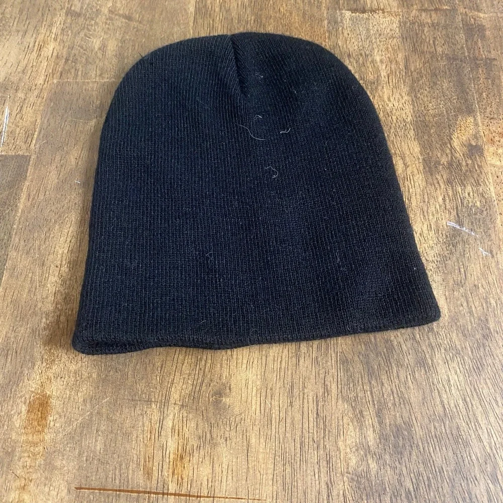Halloween‎ black skull knit toddler beanie SIZE 0-12M